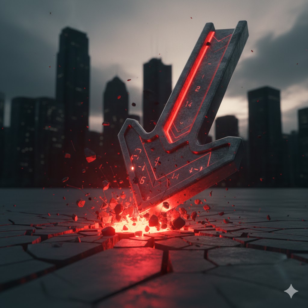 Stock chart showing sharp decline for real estate investment firms