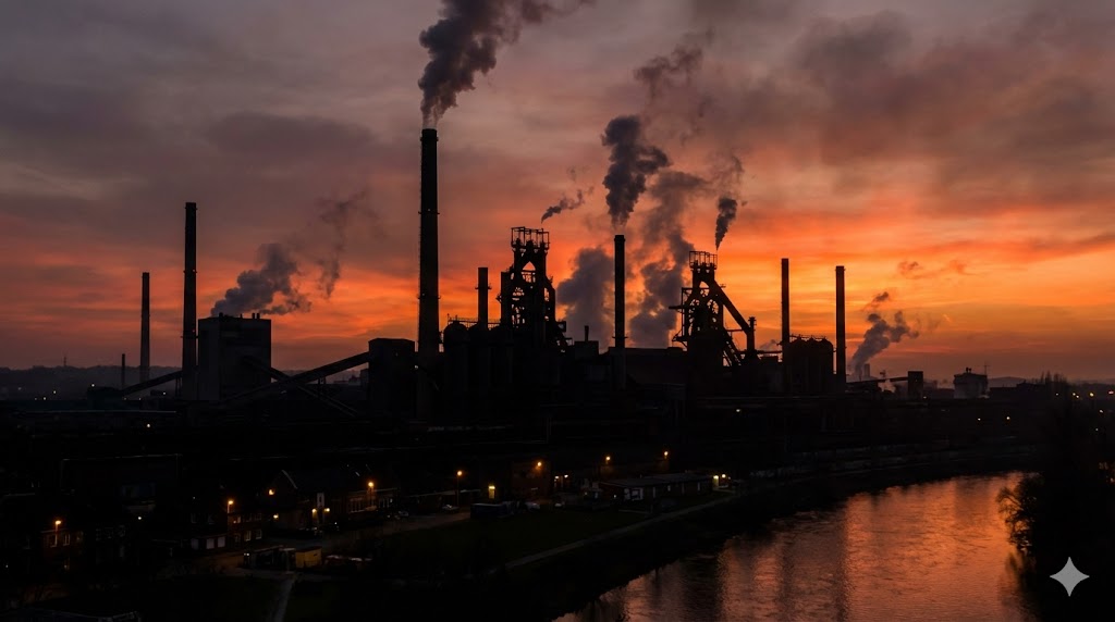 US manufacturing and technology supply chain concept Stock Market Image