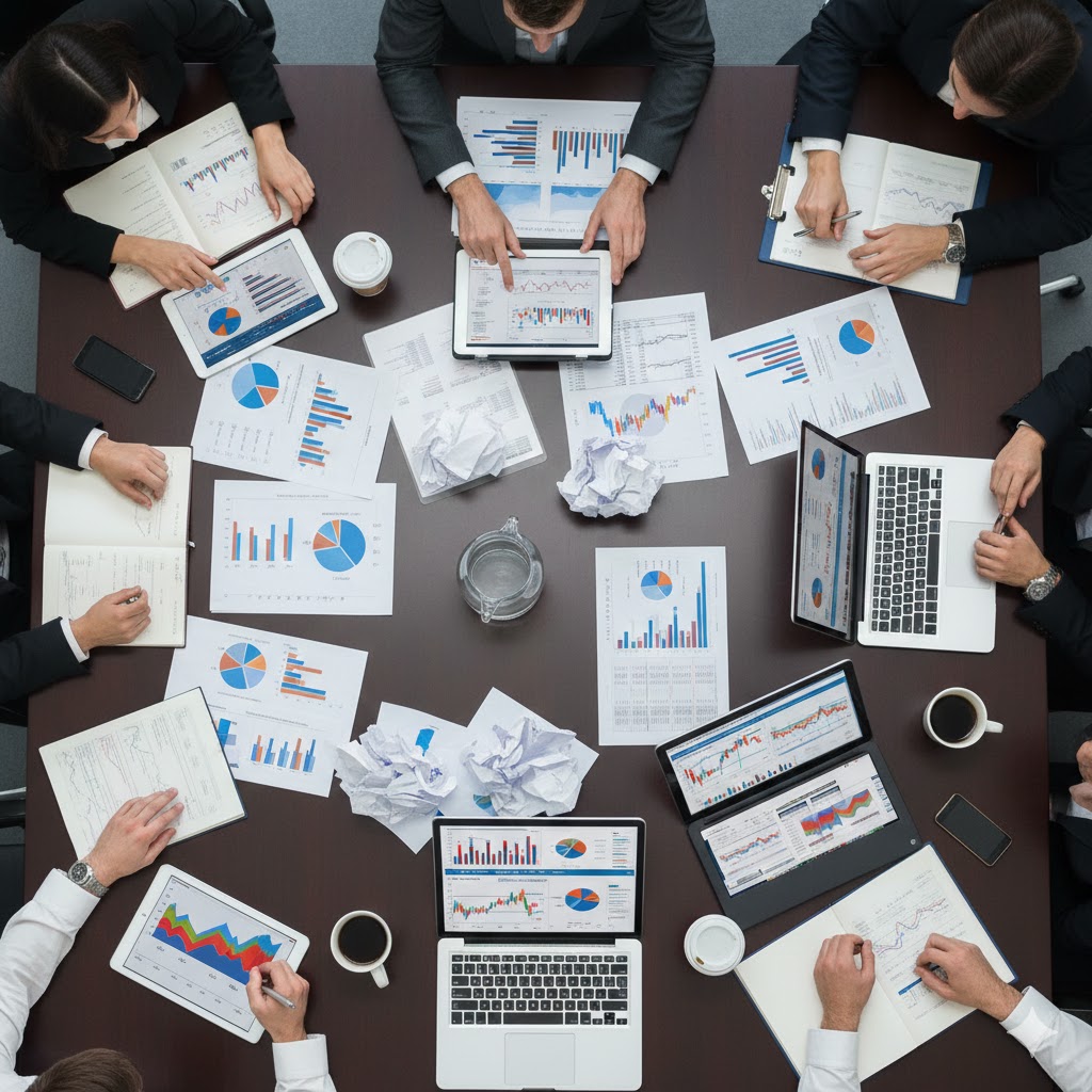 Business leaders meeting discussing trade and policy impact Stock Exchange Concept