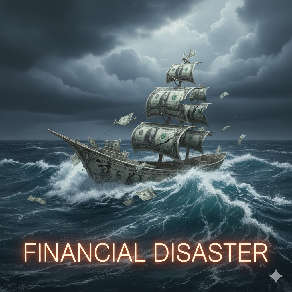 A concerned investor looking at a stock chart on a laptop Global Economy Image