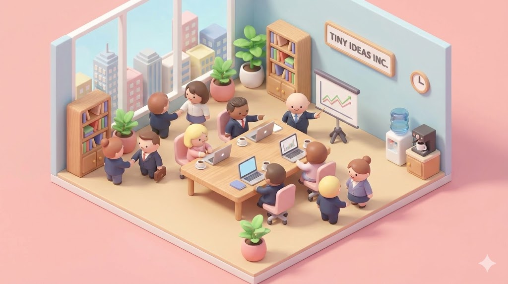 Professional business meeting in a modern office